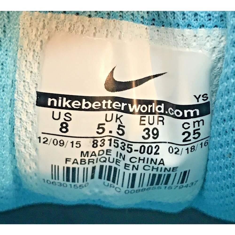 Nike Dart XII Running Shoes 831535-002 Women's 8 Gray Pink Teal Lace Up Sneakers - Picture 9 of 12
